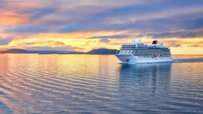 A luxury ocean ship at sea