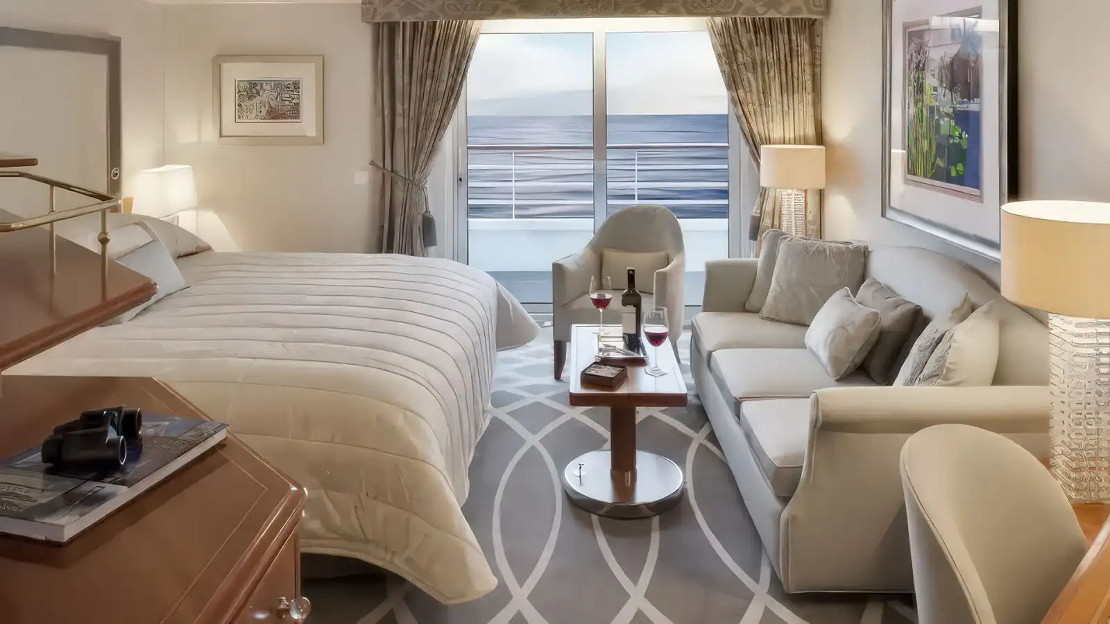 A refined Crystal suite with a private ocean view